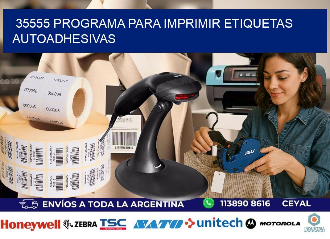 35555 Programa para imprimir etiquetas autoadhesivas