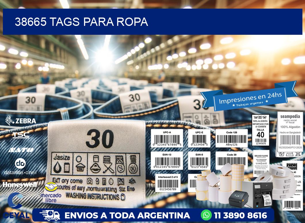 38665 Tags para ropa