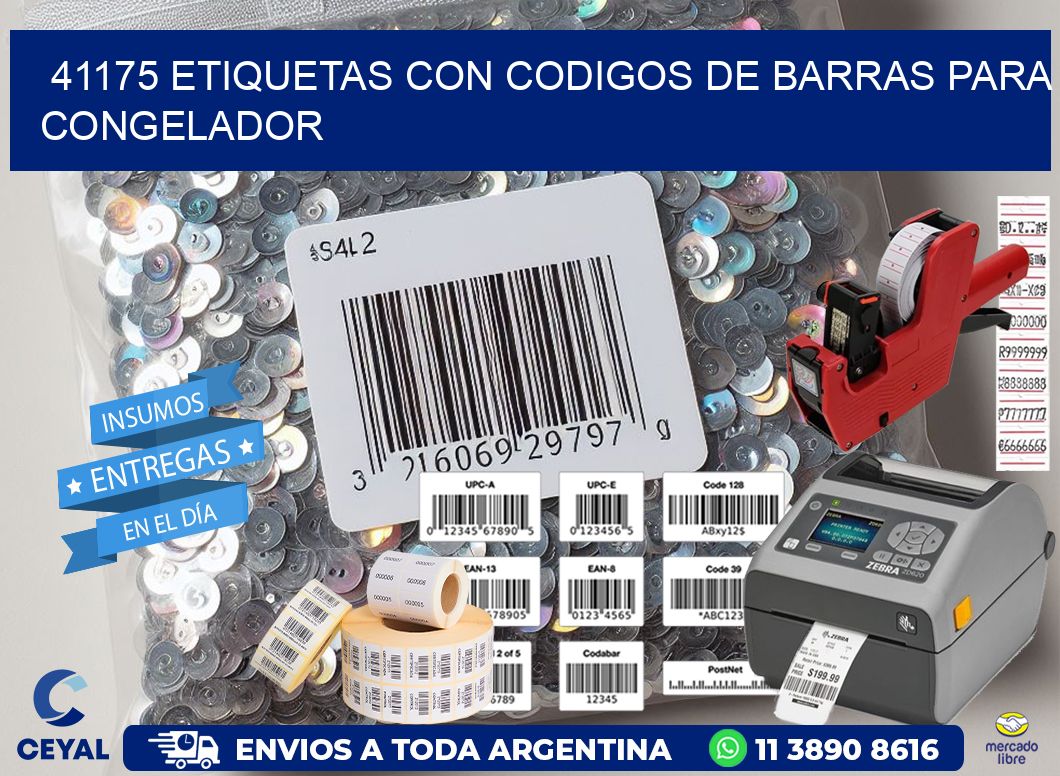 41175 Etiquetas con codigos de barras para congelador