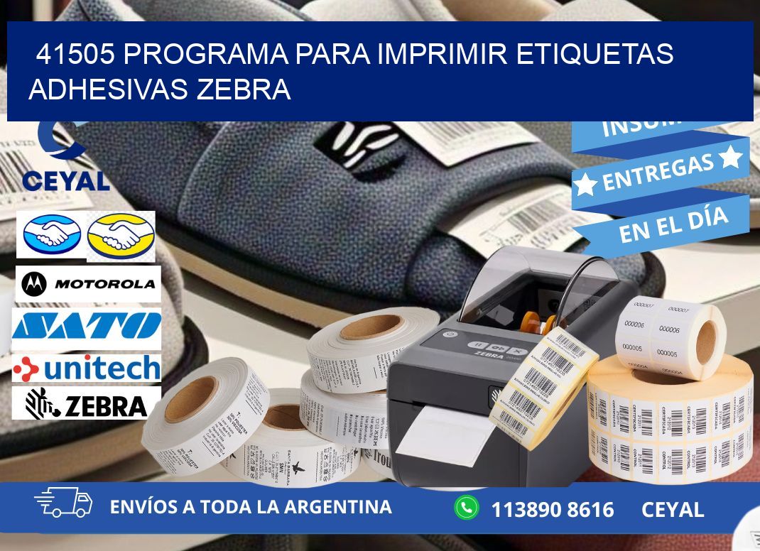 41505 Programa para imprimir etiquetas adhesivas zebra