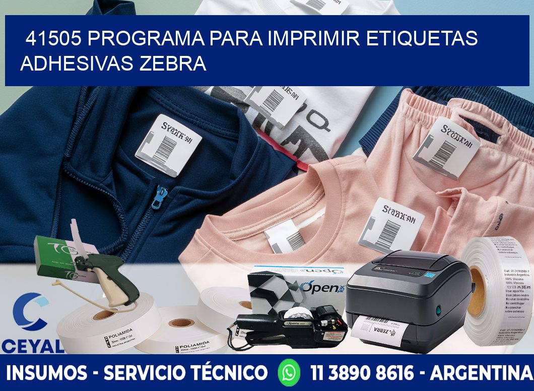 41505 Programa para imprimir etiquetas adhesivas zebra