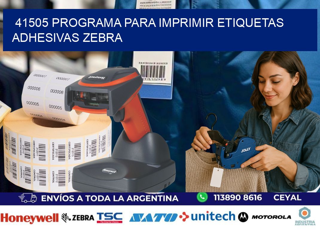 41505 Programa para imprimir etiquetas adhesivas zebra