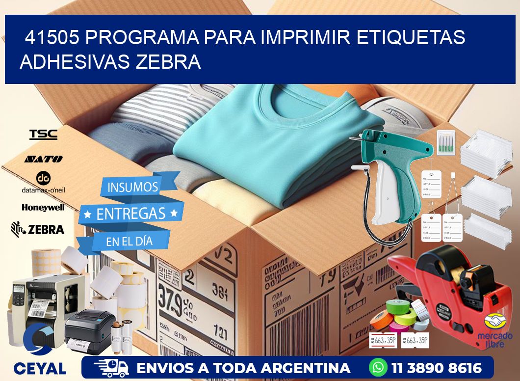 41505 Programa para imprimir etiquetas adhesivas zebra