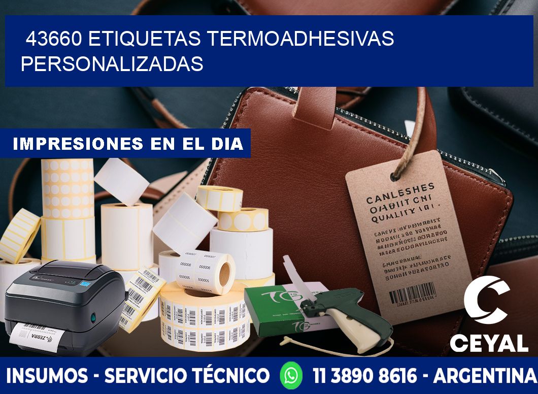 43660 Etiquetas termoadhesivas personalizadas