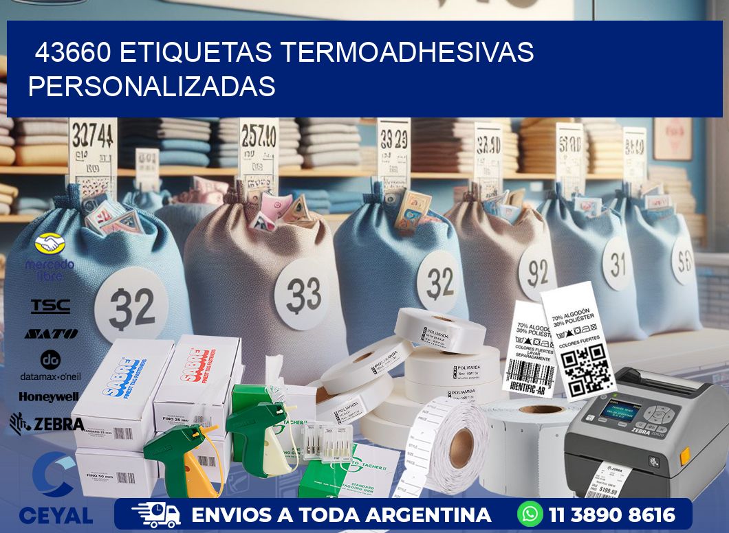 43660 Etiquetas termoadhesivas personalizadas