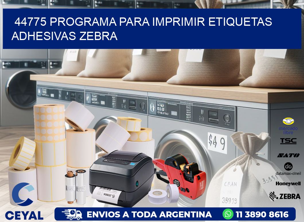 44775 Programa para imprimir etiquetas adhesivas zebra