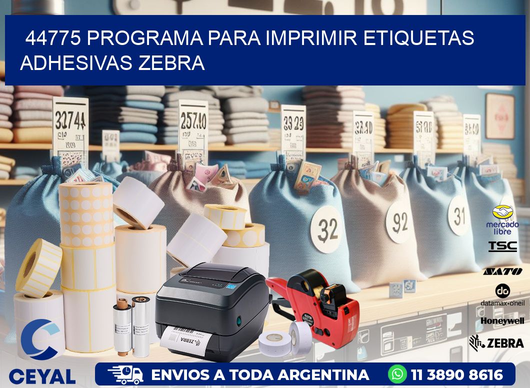 44775 Programa para imprimir etiquetas adhesivas zebra