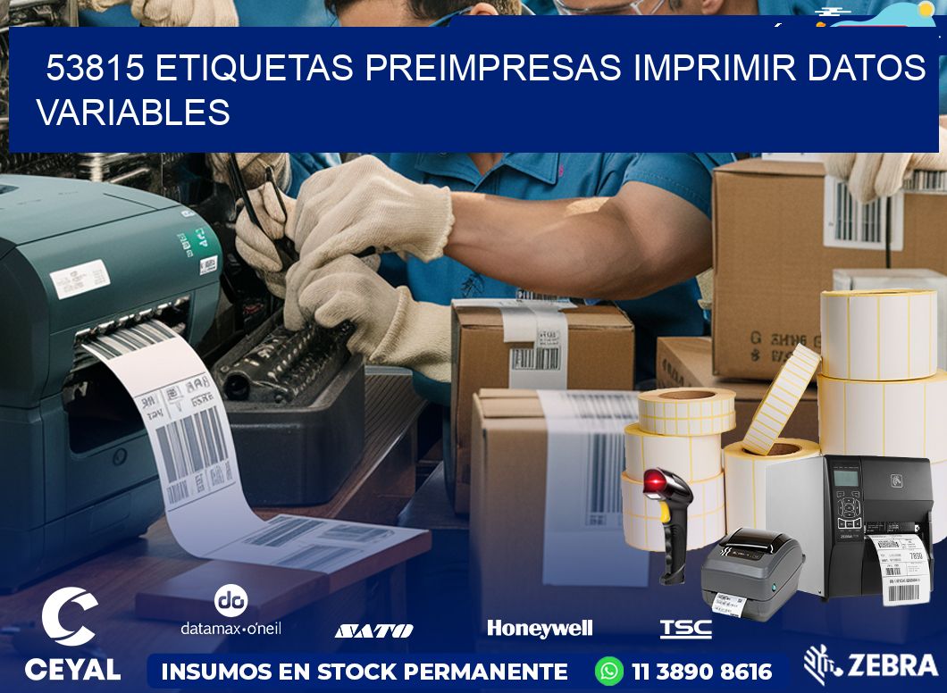53815 Etiquetas preimpresas imprimir datos variables