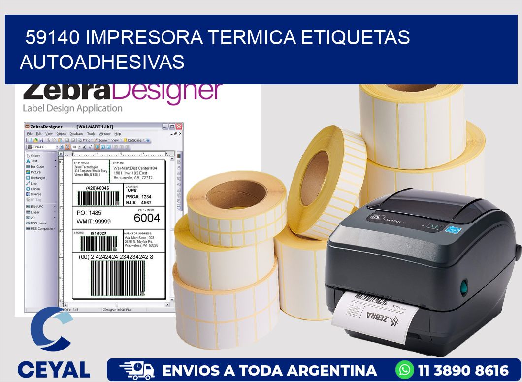 59140 Impresora termica etiquetas autoadhesivas