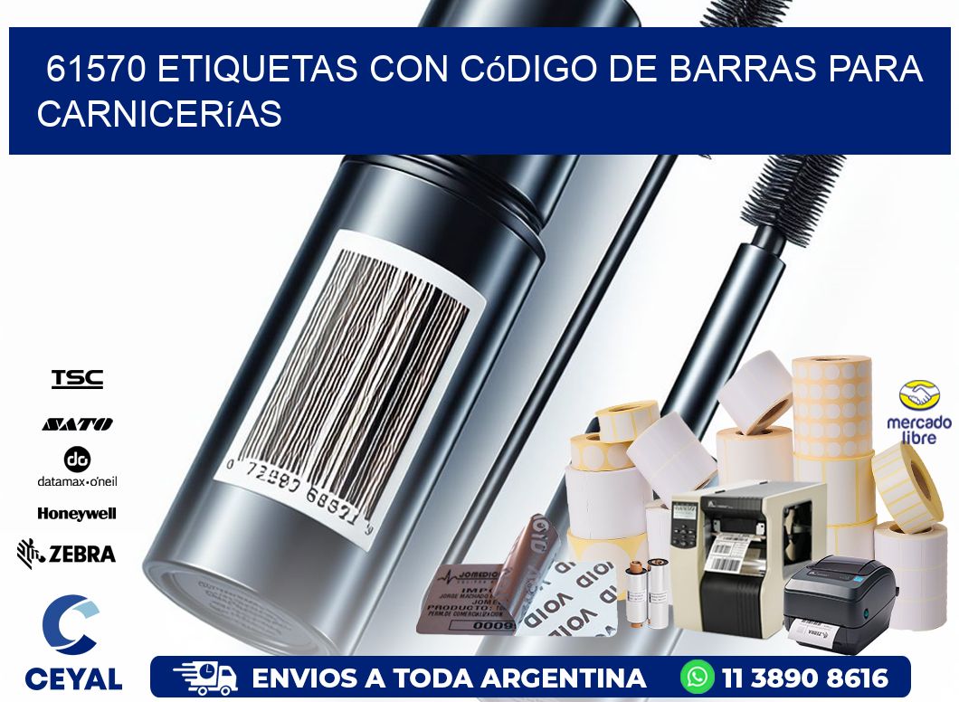 61570 etiquetas con código de barras para carnicerías