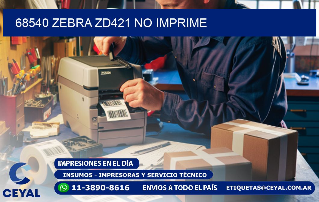 68540 Zebra ZD421 no imprime