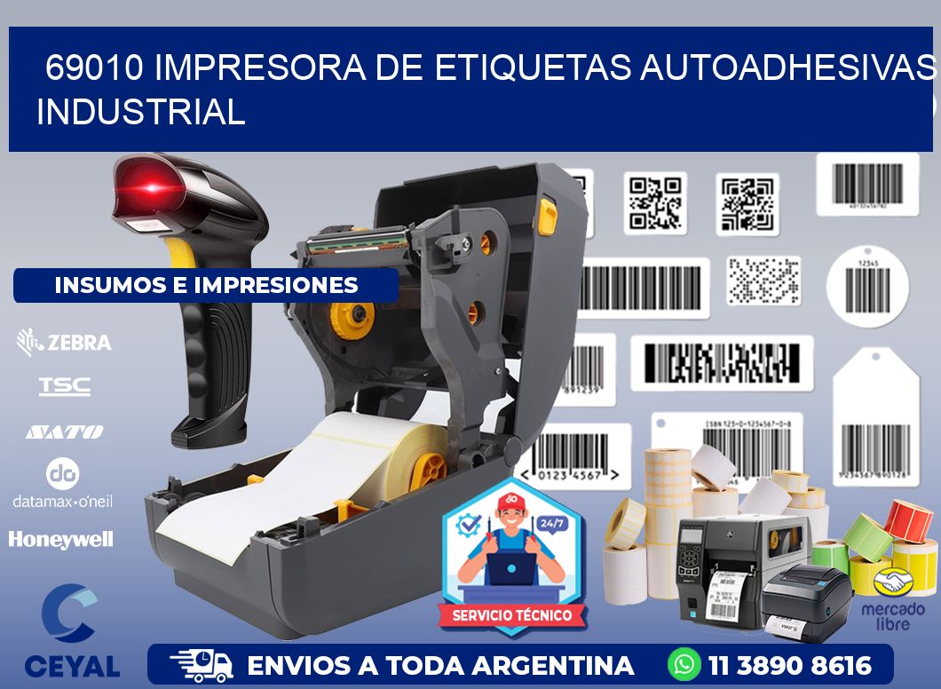 69010 Impresora de etiquetas autoadhesivas industrial