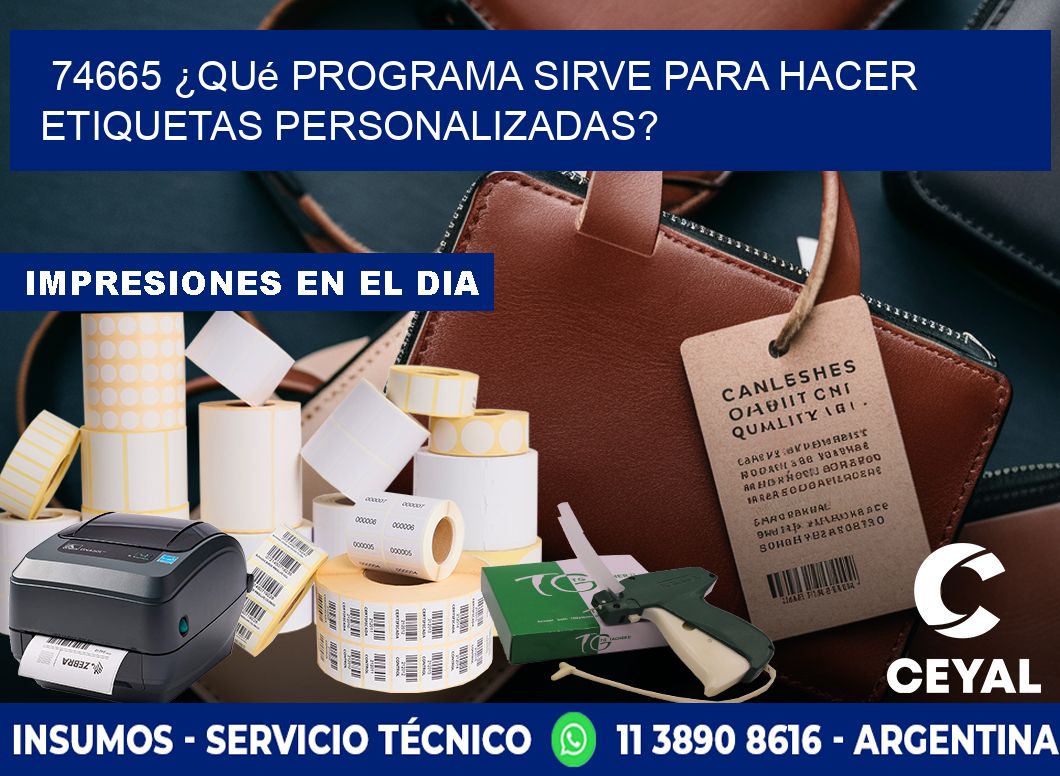 74665 ¿Qué programa sirve para hacer etiquetas personalizadas?