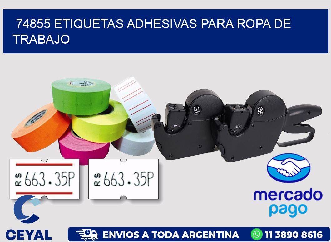 74855 Etiquetas adhesivas para ropa de trabajo