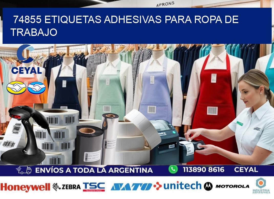 74855 Etiquetas adhesivas para ropa de trabajo