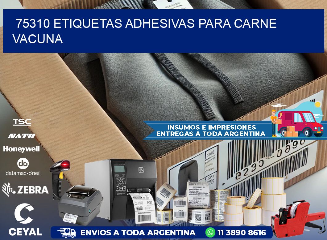 75310 etiquetas adhesivas para carne vacuna