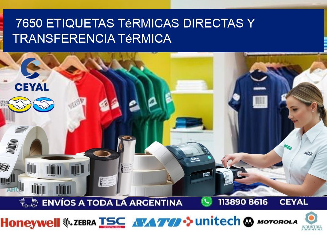 7650 etiquetas térmicas directas y transferencia térmica