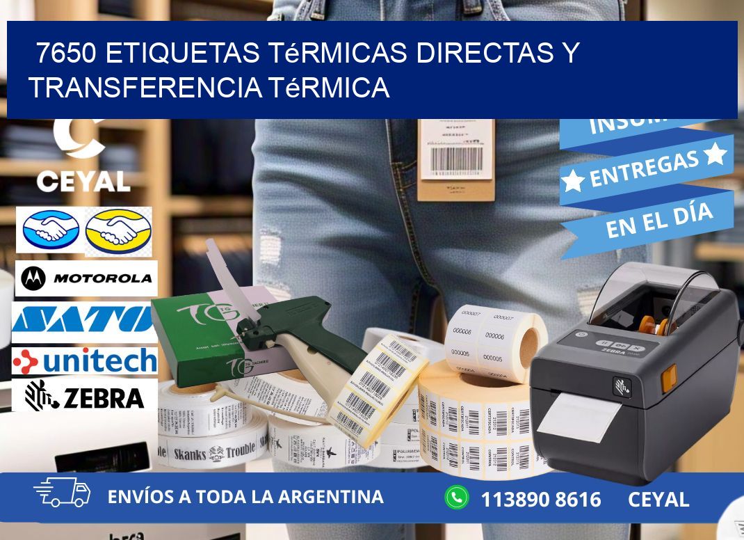 7650 etiquetas térmicas directas y transferencia térmica