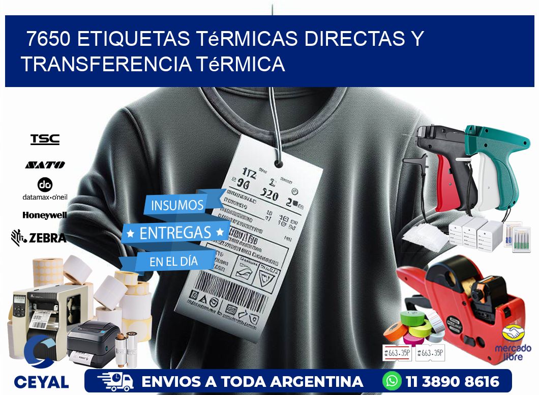 7650 etiquetas térmicas directas y transferencia térmica