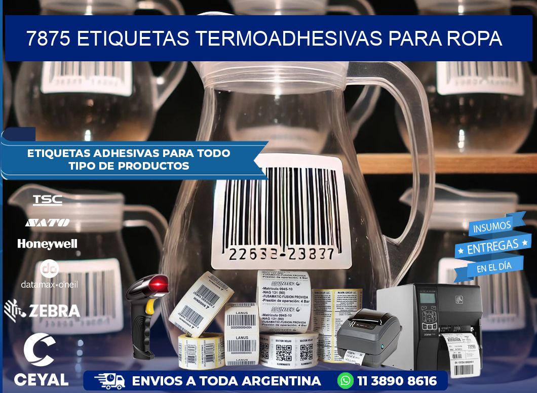 7875 Etiquetas termoadhesivas para ropa