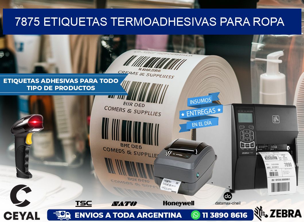 7875 Etiquetas termoadhesivas para ropa