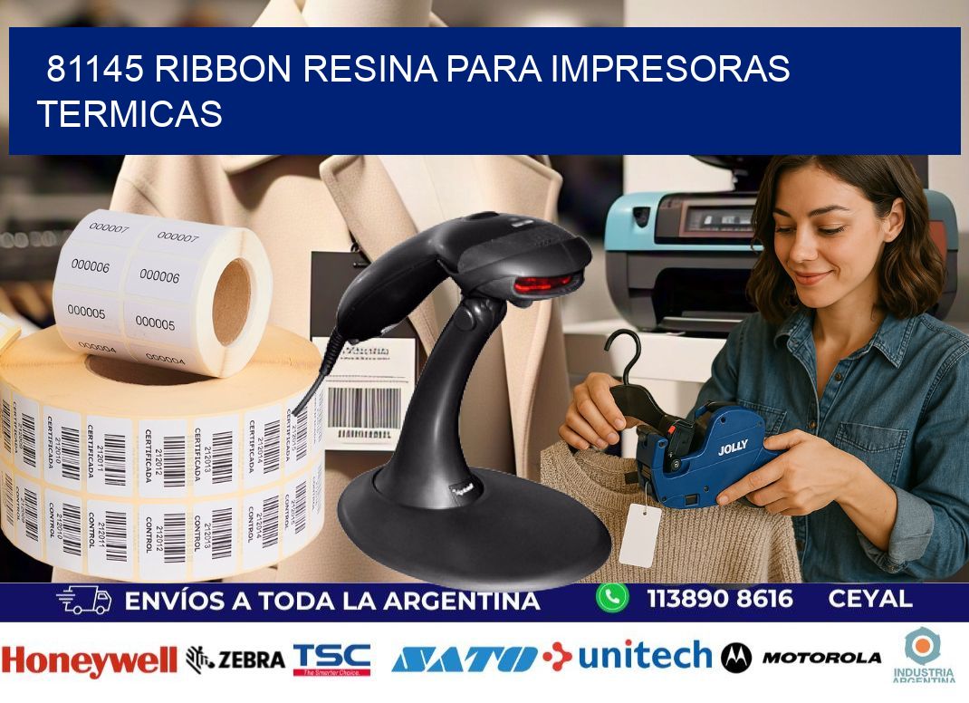 81145 ribbon resina para impresoras termicas