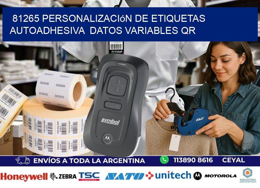 81265 Personalización de etiquetas autoadhesiva  datos variables QR