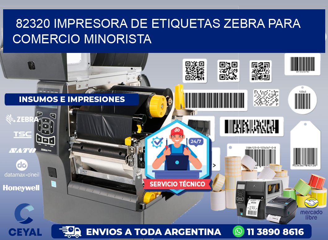 82320 impresora de etiquetas zebra para comercio minorista