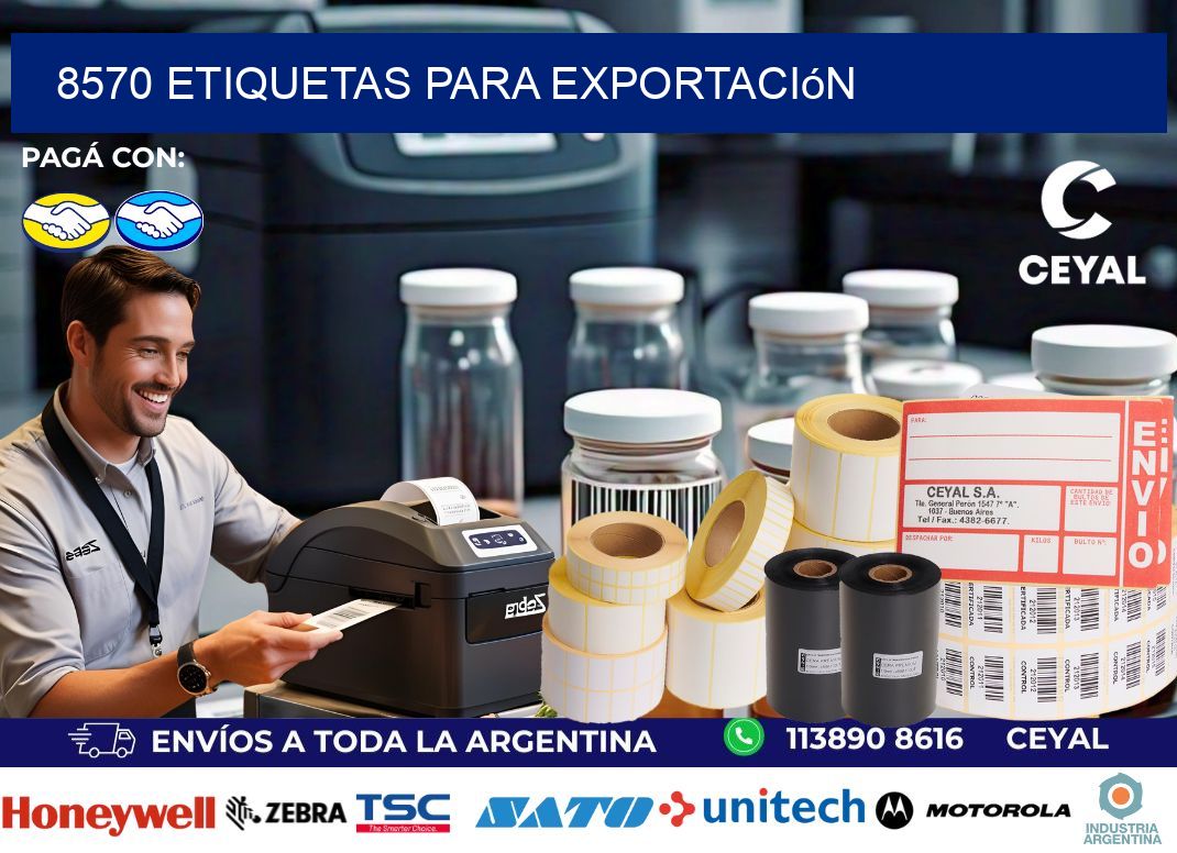 8570 Etiquetas para exportación