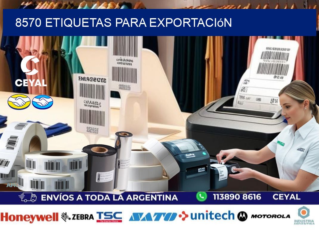 8570 Etiquetas para exportación