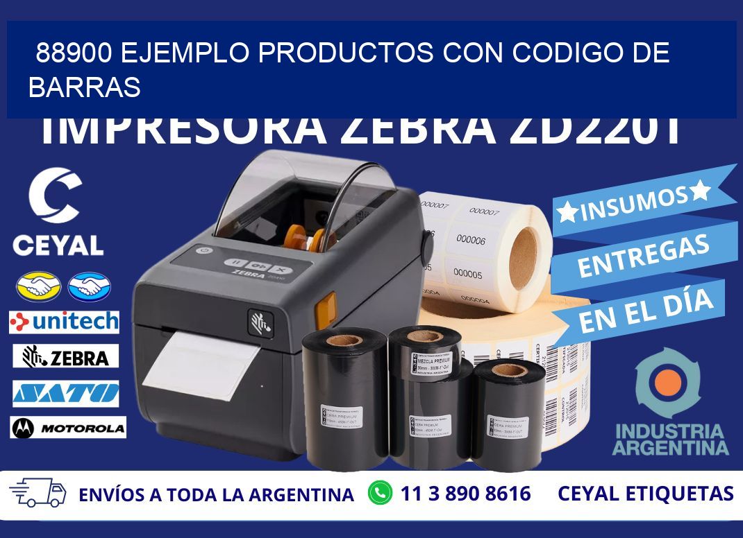 88900 ejemplo productos con codigo de barras
