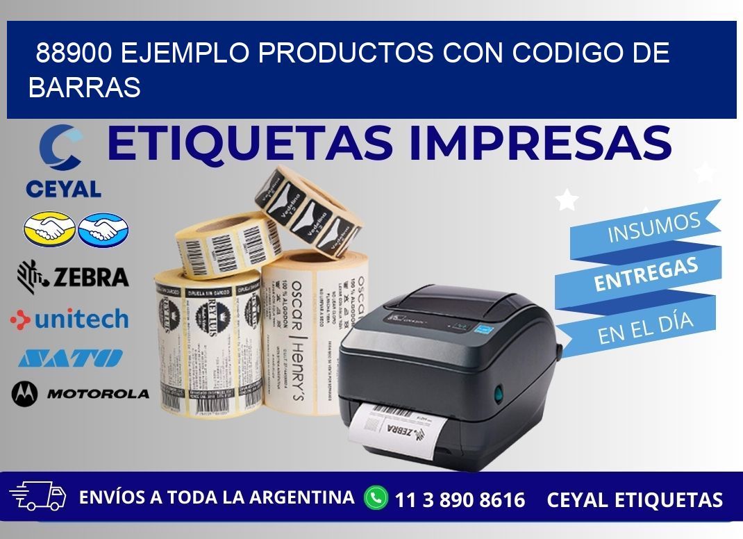88900 ejemplo productos con codigo de barras