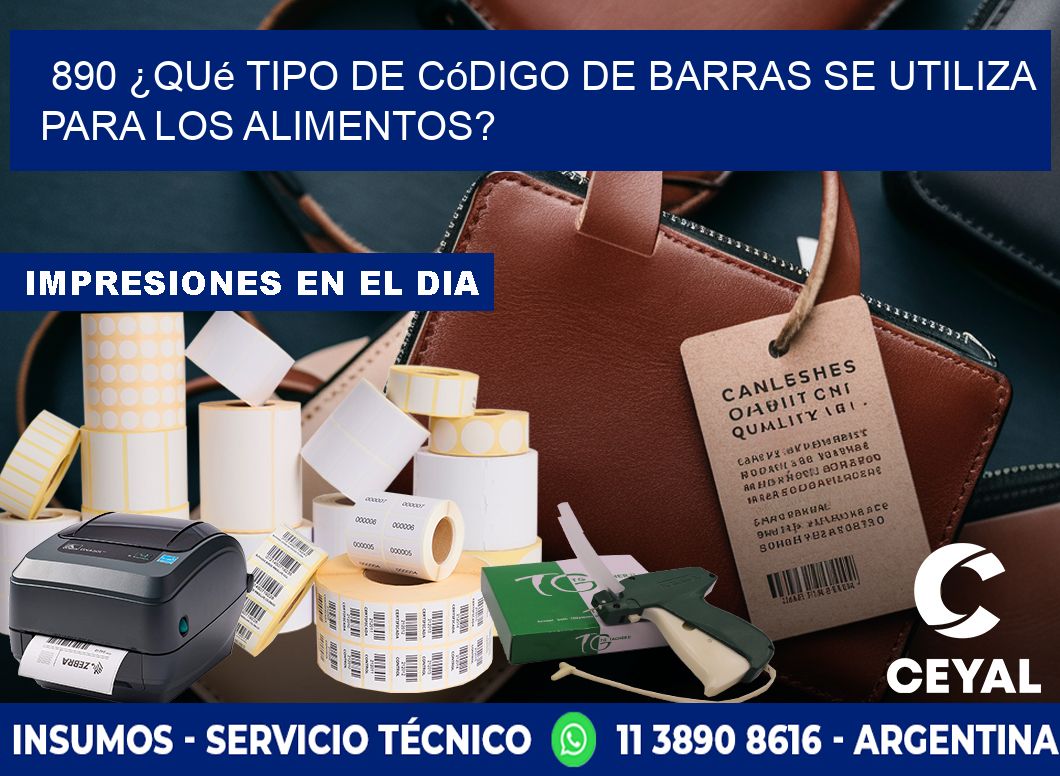 890 ¿Qué tipo de código de barras se utiliza para los alimentos?
