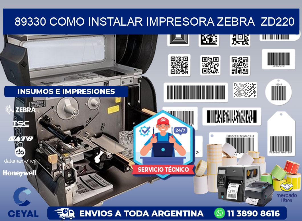 89330 Como instalar impresora Zebra  ZD220