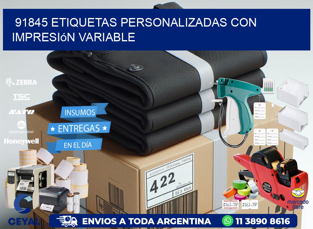 91845 etiquetas personalizadas con impresión variable