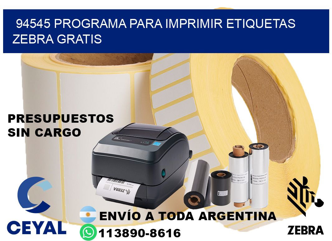 94545 Programa para imprimir etiquetas Zebra gratis