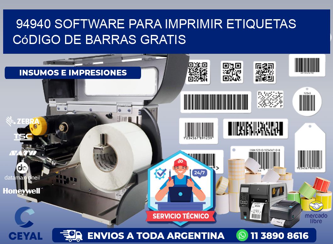 94940 Software para imprimir etiquetas código de barras gratis