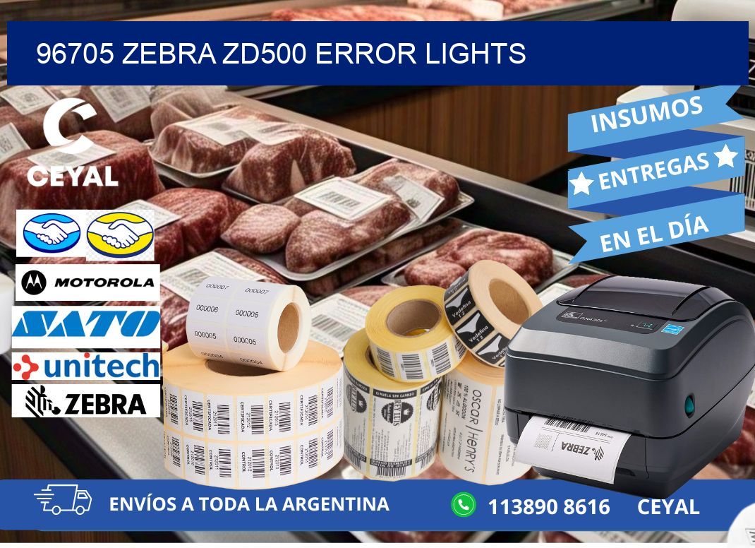 96705 Zebra ZD500 error lights