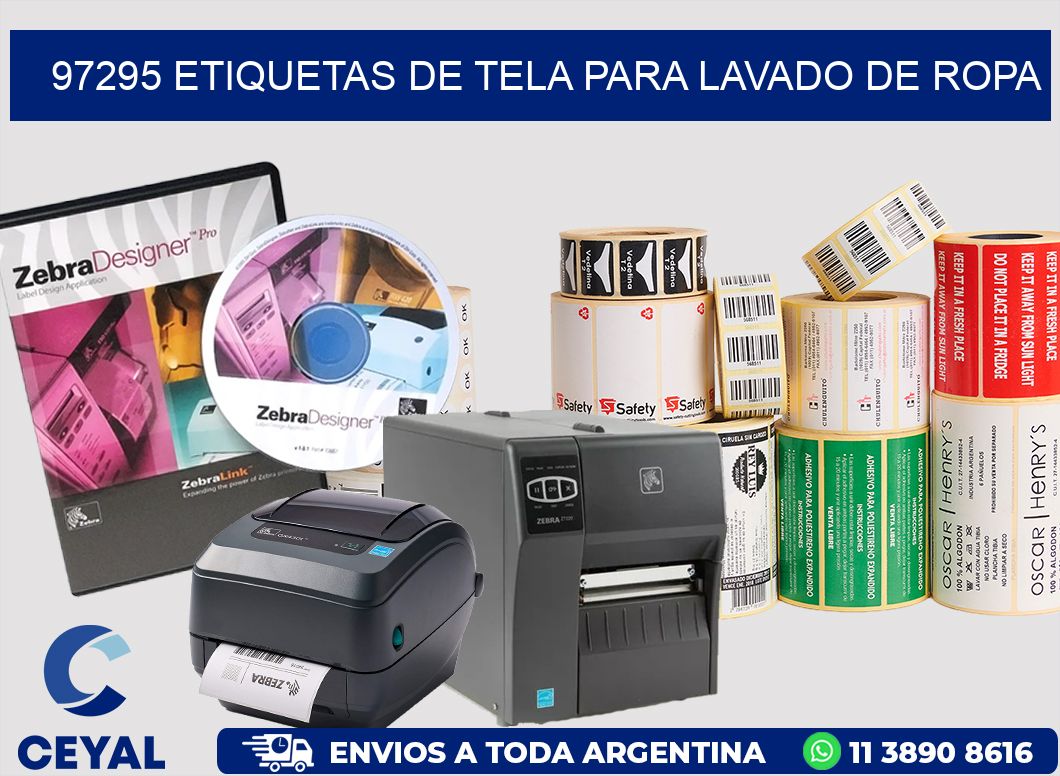 97295 Etiquetas de tela para lavado de ropa