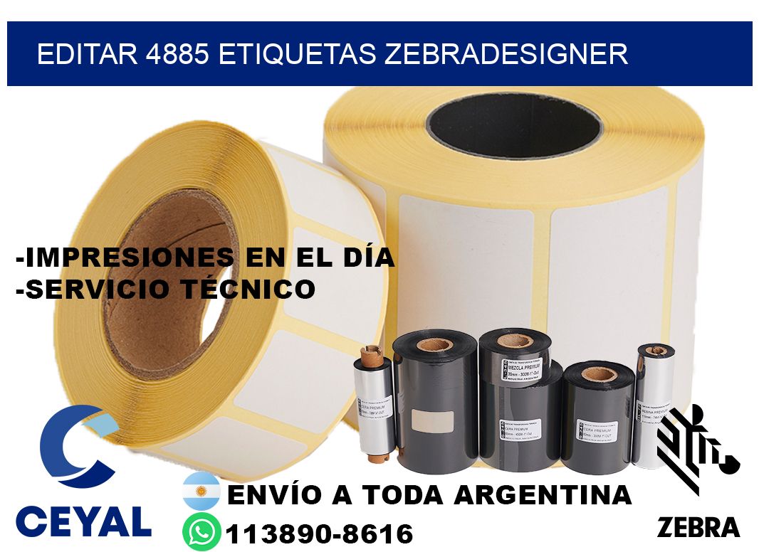EDITAR 4885 ETIQUETAS ZEBRADESIGNER