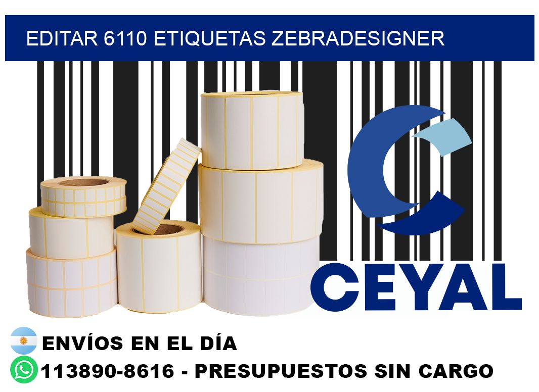 EDITAR 6110 ETIQUETAS ZEBRADESIGNER