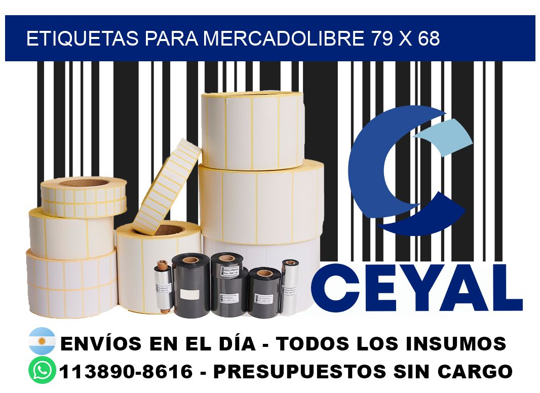ETIQUETAS PARA MERCADOLIBRE 79 x 68