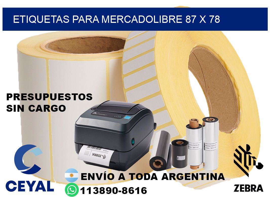 ETIQUETAS PARA MERCADOLIBRE 87 x 78