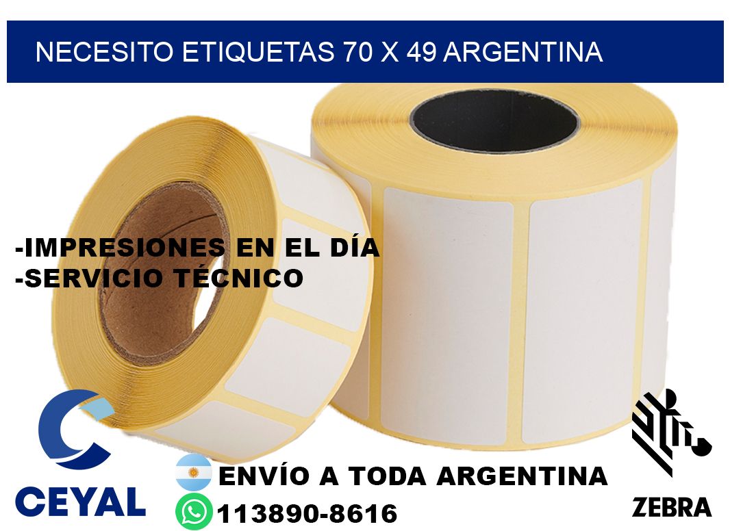 Necesito etiquetas 70 x 49 argentina