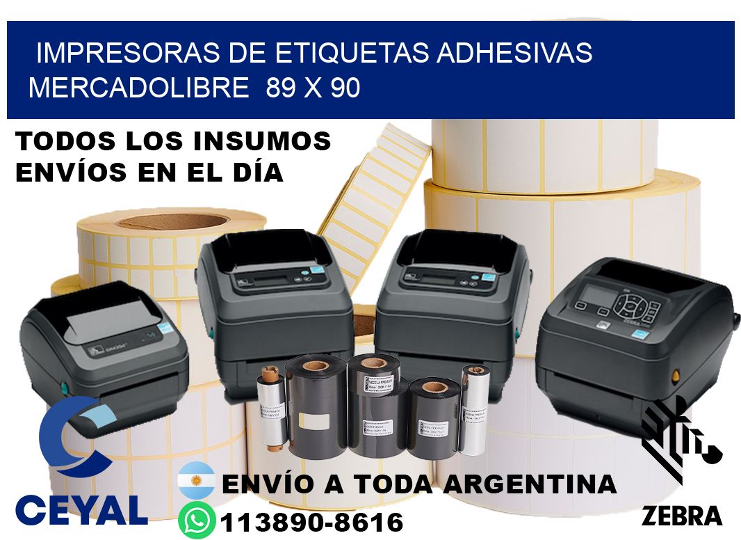 impresoras de etiquetas adhesivas mercadolibre  89 x 90