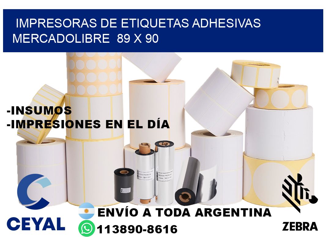 impresoras de etiquetas adhesivas mercadolibre  89 x 90