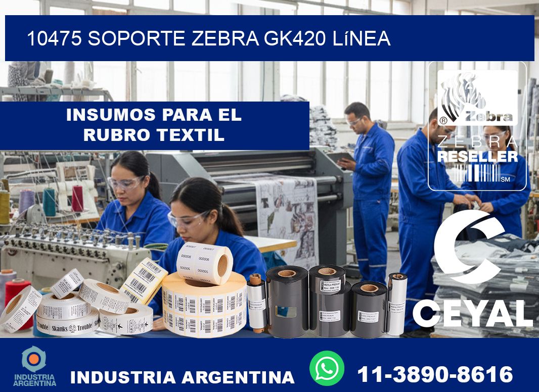 10475 soporte zebra gk420 línea