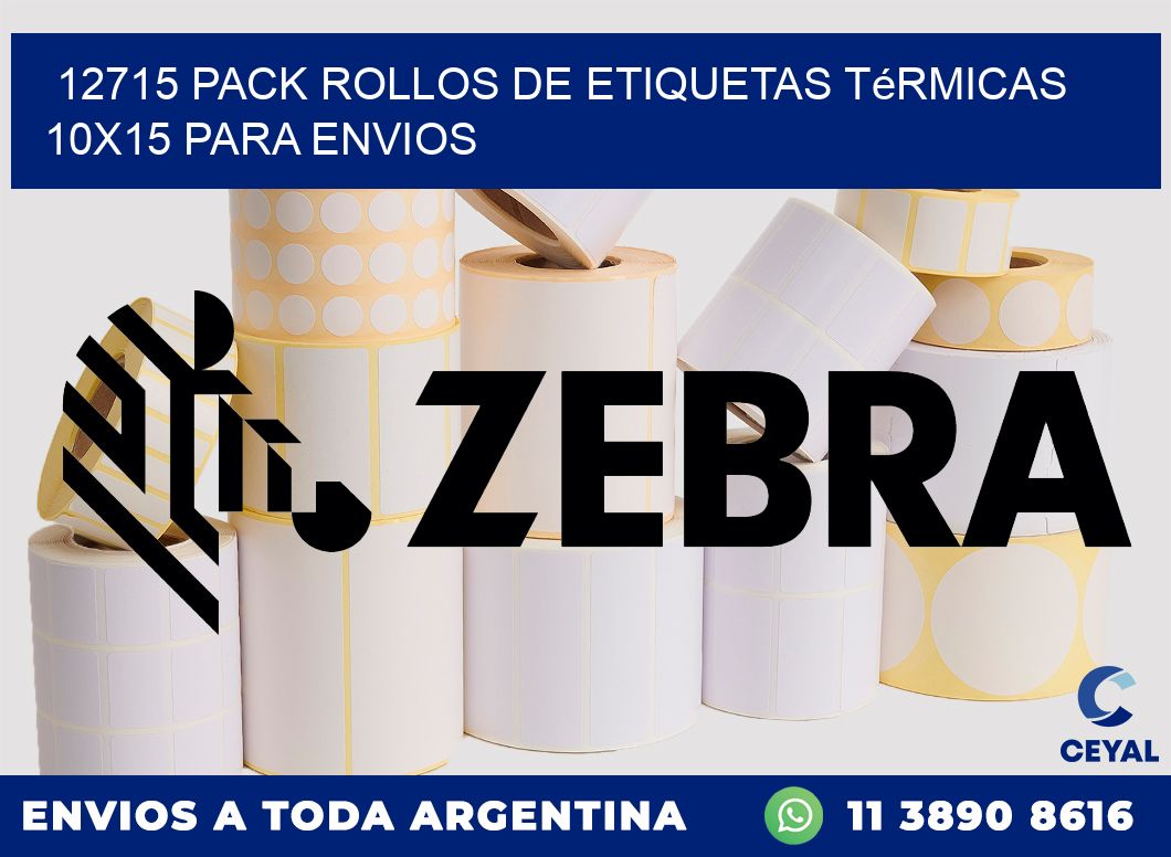 12715 pack rollos de etiquetas térmicas 10x15 para Envios