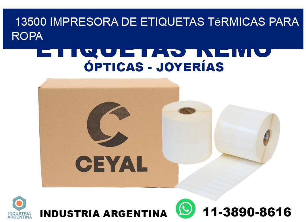 13500 impresora de etiquetas térmicas para ropa