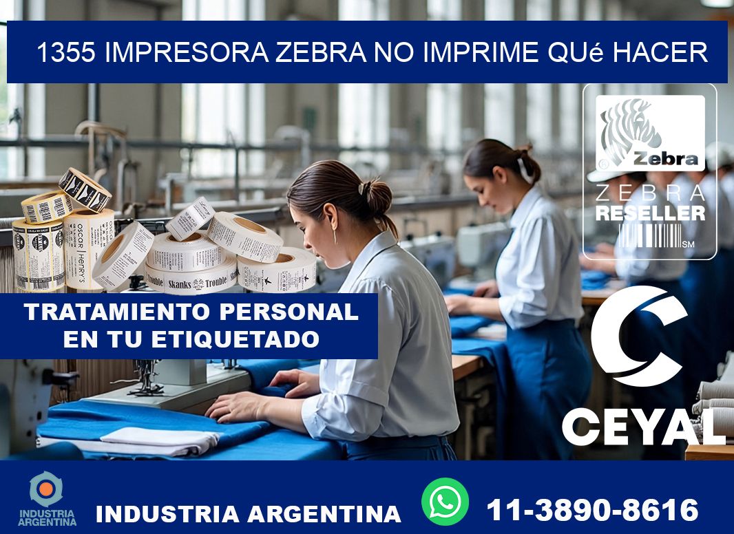 1355 impresora zebra no imprime qué hacer